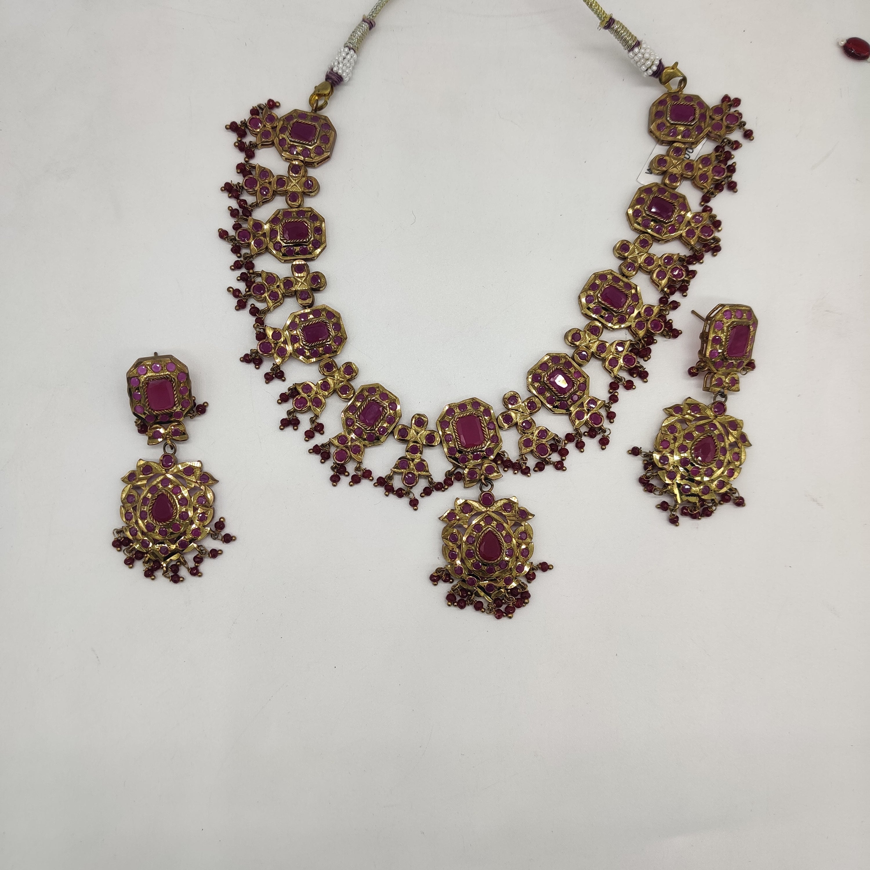 Red CZ Necklace Set