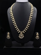 Royal Heritage South Indian Pearl Haar with Hanging Pearl Drops & Chandbali Earrings