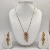 White Red CZ Pendent Set
