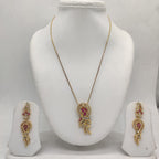 White Red CZ Pendent Set
