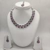 White Red CZ Necklace Set