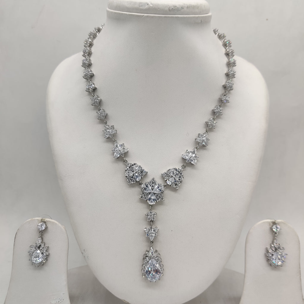 White CZ Necklace Set